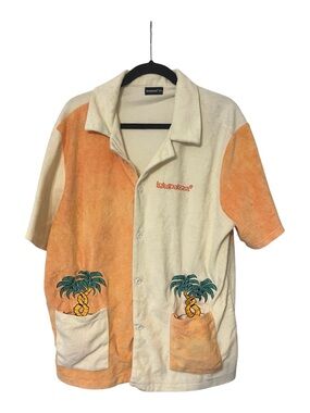 Lollapalooza terry cloth button-down shirt